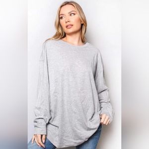 Casual Grey lightweight fall top